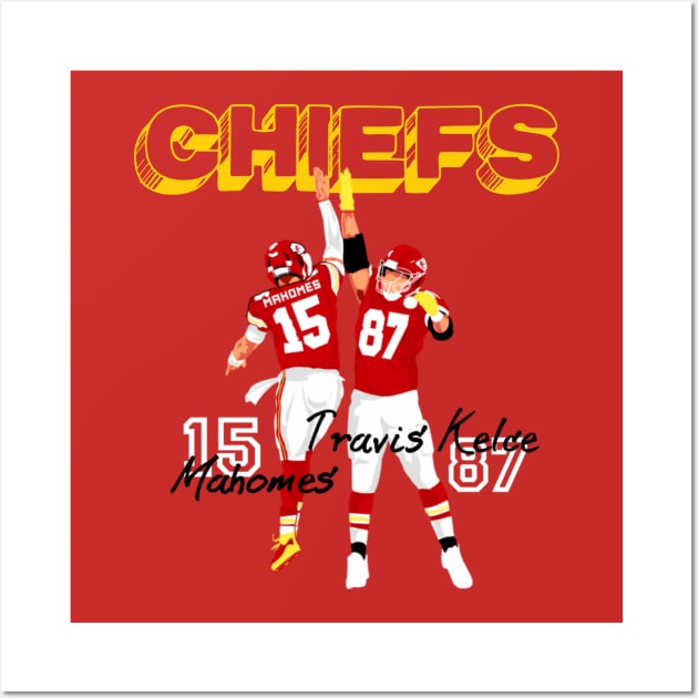 Chiefs : Patrick mahomes x Travis Kelce Wall Art by Mic jr